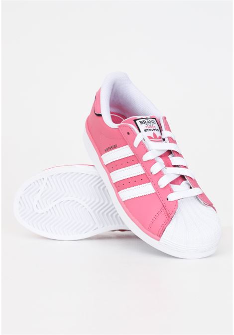 Sneakers SUPERSTAR C bambina bianche e rosa ADIDAS ORIGINALS | Sneakers | IE0857.