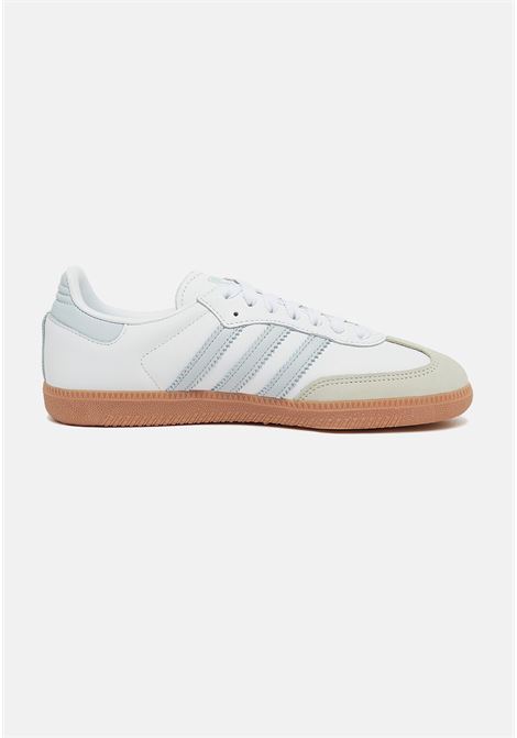 Samba Og women's leather shoes in white with gray stripes ADIDAS ORIGINALS | Sneakers | IE0877.