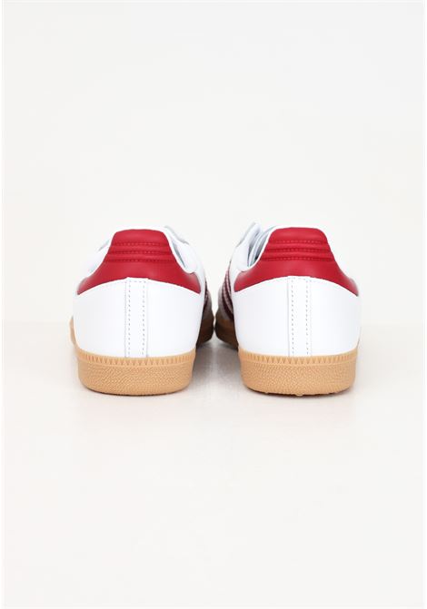 Samba OG white men's sneakers with burgundy detail ADIDAS ORIGINALS | Sneakers | IF3813.