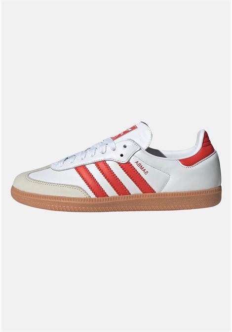 Handball SAMBA men's and women's sneakers with white logo and red stripes ADIDAS ORIGINALS | Sneakers | IF6513.