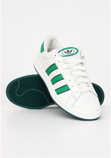Sneakers CAMPUS 00s in pelle bianche con dettagli verdi da uomo e donna ADIDAS ORIGINALS | Sneakers | IF8762.