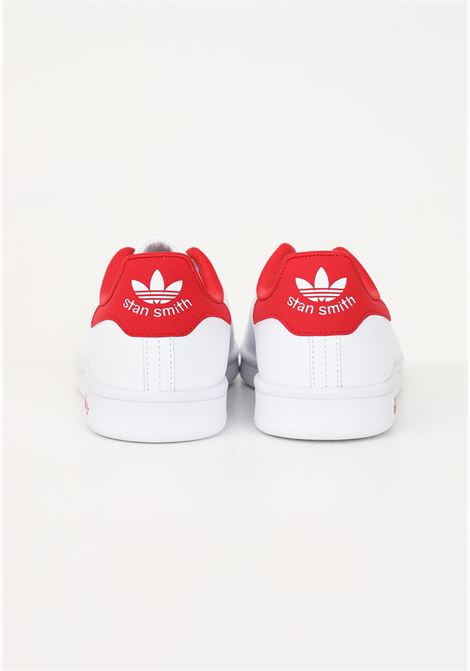 White sneakers with red details for men and women STAN SMITH J ADIDAS ORIGINALS | Sneakers | IG7686.
