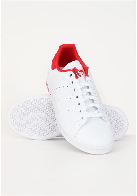 Sneakers bianche con dettagli rossi da donna  STAN SMITH J ADIDAS ORIGINALS | IG7686.