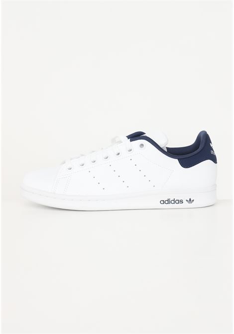 White shoes with blue details for men and women Stan Smith ADIDAS ORIGINALS | IG7688.