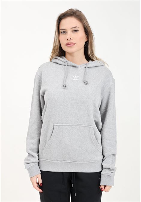 Felpa da donna grigia e bianca hoodie adicolor essentials regular ADIDAS ORIGINALS | IJ9760.