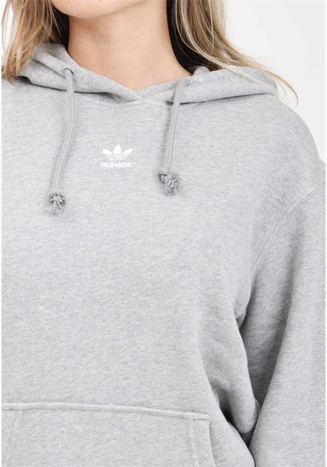 Felpa da donna grigia e bianca hoodie adicolor essentials regular ADIDAS ORIGINALS | IJ9760.