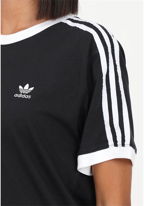 T-shirt sportiva Adicolor Classics 3-Stripes nera da donna ADIDAS ORIGINALS | IK4049.