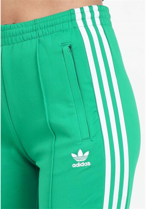 Adicolor sst track pants white and green women's trousers ADIDAS ORIGINALS | IK6601.