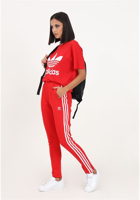 Track Pants Adicolor SST red women's sports trousers ADIDAS ORIGINALS | Pants | IK6603.