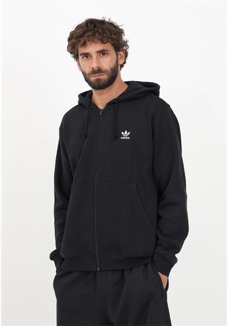 Men's black Trefoil Essentials zip sweatshirt ADIDAS ORIGINALS | Hoodie | IL2511.