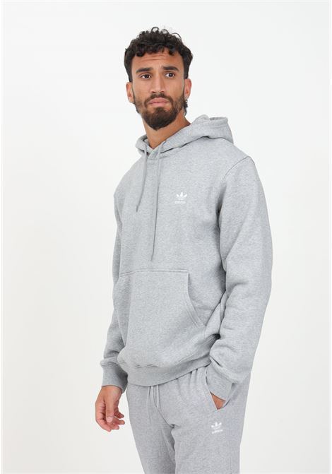 Trefoil Essentials gray hooded sweatshirt for men ADIDAS ORIGINALS | Hoodie | IM4525.