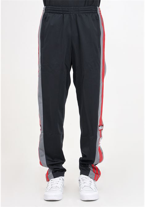 Pantaloni da uomo Adicolor Adibreak neri grigi e rossi ADIDAS ORIGINALS | Pantaloni | IM8222.