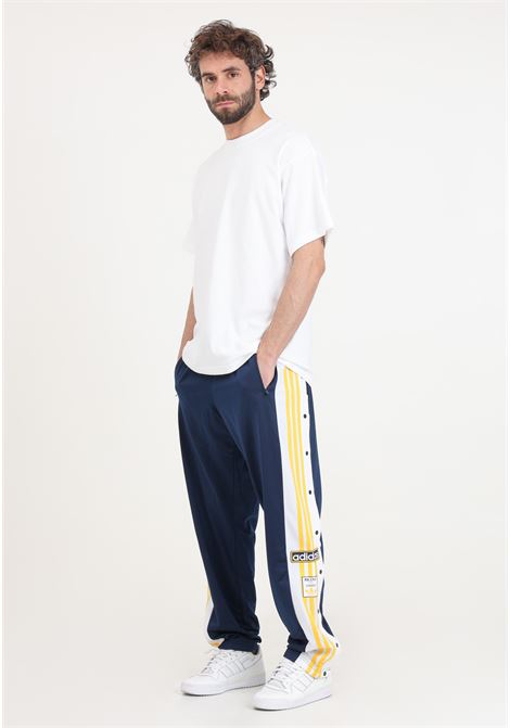 Midnight blue white and gold Adicolor classics adibreak men's trousers ADIDAS ORIGINALS | Pants | IM8223.