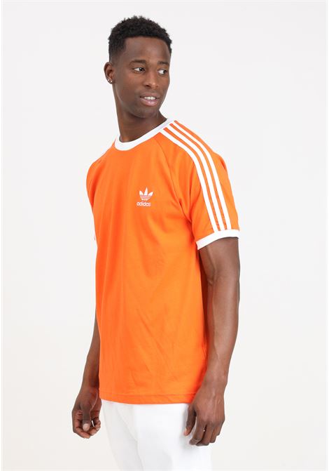 T-shirt da uomo arancione Adicolor classics 3-stripes ADIDAS ORIGINALS | IM9382.