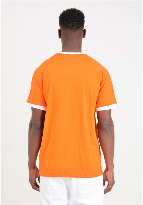 T-shirt da uomo arancione Adicolor classics 3-stripes ADIDAS ORIGINALS | IM9382.