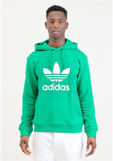 Green and white men's sweatshirt Hoodie adicolor classics trefoil ADIDAS ORIGINALS | Hoodie | IM9403.