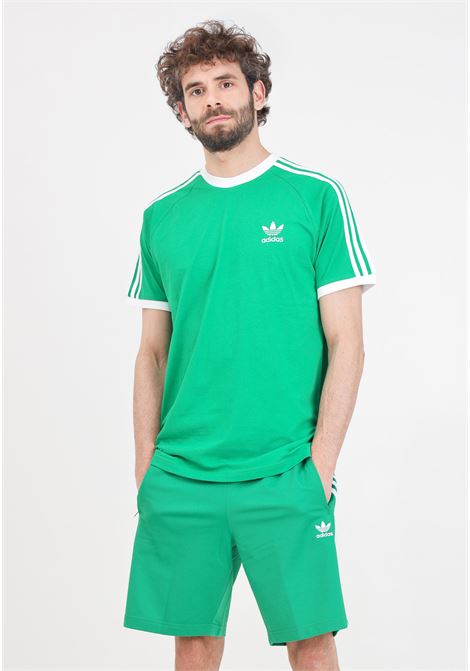 Adicolor firebird green and white men's shorts ADIDAS ORIGINALS | IM9420.