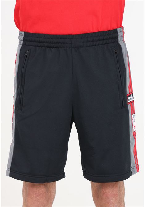 Adicolor adibreak black gray and red men's shorts ADIDAS ORIGINALS | Shorts | IM9446.