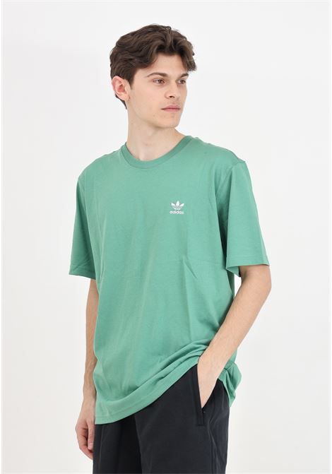 T-shirt a manica corta verde da uomo con ricamo logo trefoil ADIDAS ORIGINALS | T-shirt | IN0671.
