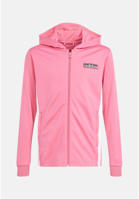 Pink black and white girl's sweatshirt Fz hoodie ADIDAS ORIGINALS | IN2115.