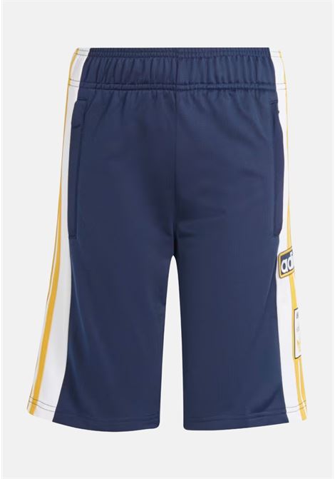 Shorts bambina bambino Adibreak blu notte gialli e bianchi ADIDAS ORIGINALS | Shorts | IN2118.