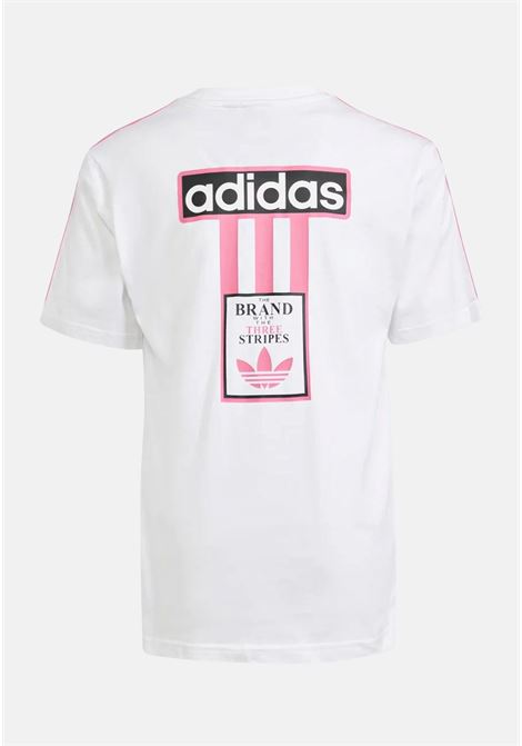 Pink and white adibreak girl t-shirt ADIDAS ORIGINALS | T-shirt | IN2120.