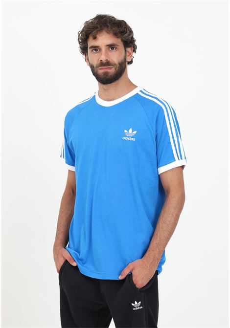 T-shirt Adicolor Classics 3-Stripes azzurra da uomo ADIDAS ORIGINALS | T-shirt | IN7745.