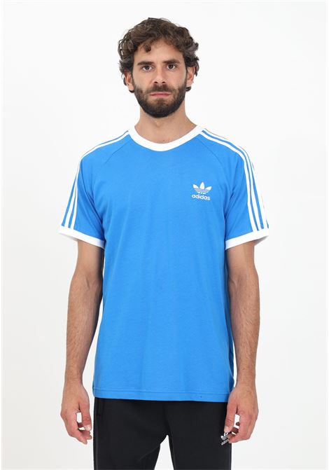 T-shirt Adicolor Classics 3-Stripes azzurra da uomo ADIDAS ORIGINALS | IN7745.