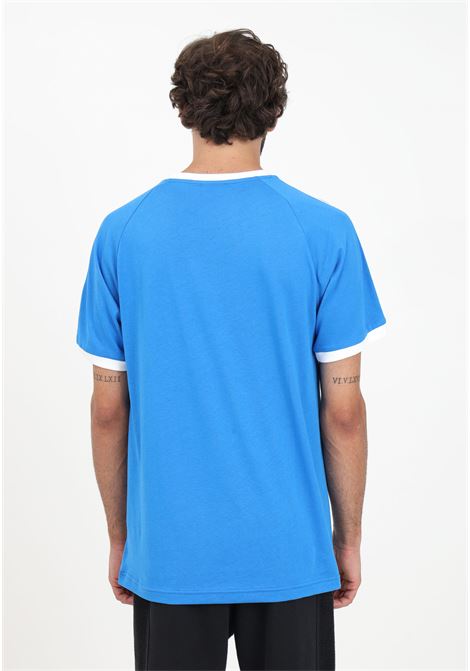 T-shirt Adicolor Classics 3-Stripes azzurra da uomo ADIDAS ORIGINALS | T-shirt | IN7745.