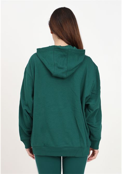 Green women's sweatshirt 3-stripes oversized hoodie ADIDAS ORIGINALS | IN8400.