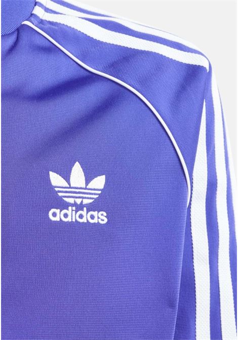 Purple and white girl's sweatshirt with 3 side stripes sst track top ADIDAS ORIGINALS | IN8480.