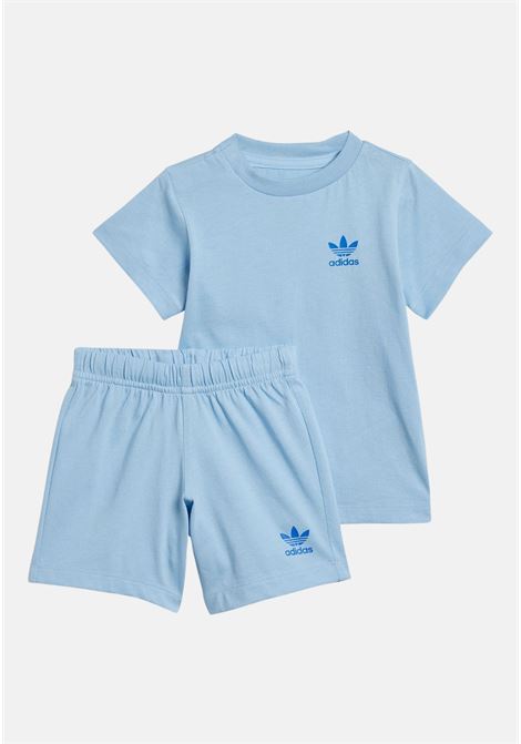 Completino neonato shorts and tee set clear sky ADIDAS ORIGINALS | IN8506.