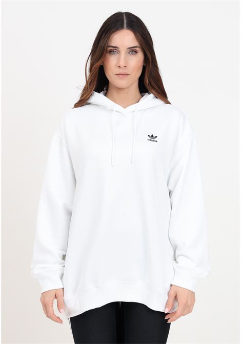 Felpa da donna nera e bianca trefoil hoodie ADIDAS ORIGINALS | Felpe | IP0586.