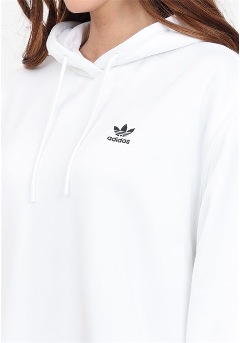 Felpa da donna nera e bianca trefoil hoodie ADIDAS ORIGINALS | Felpe | IP0586.