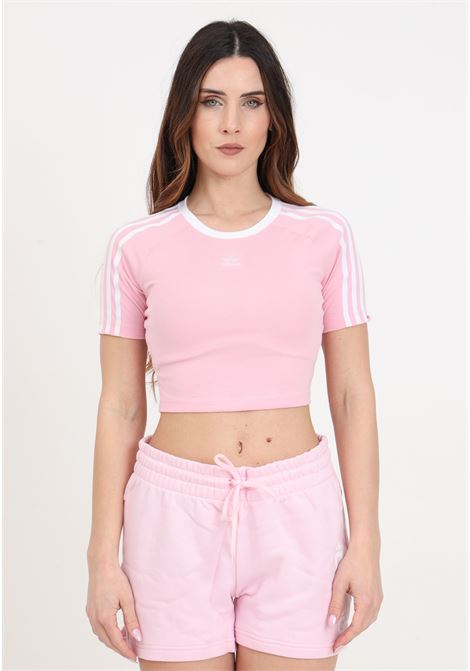 T-shirt da donna rosa 3 stripes baby ADIDAS ORIGINALS | T-shirt | IP0664.