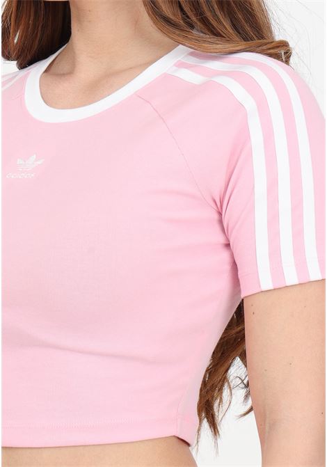 Baby pink 3 stripes women's t-shirt ADIDAS ORIGINALS | IP0664.