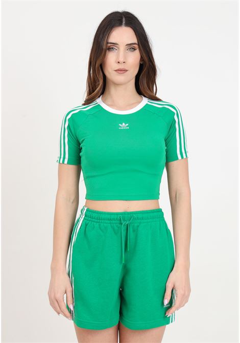 Green 3 stripes baby women's t-shirt ADIDAS ORIGINALS | IP0666.