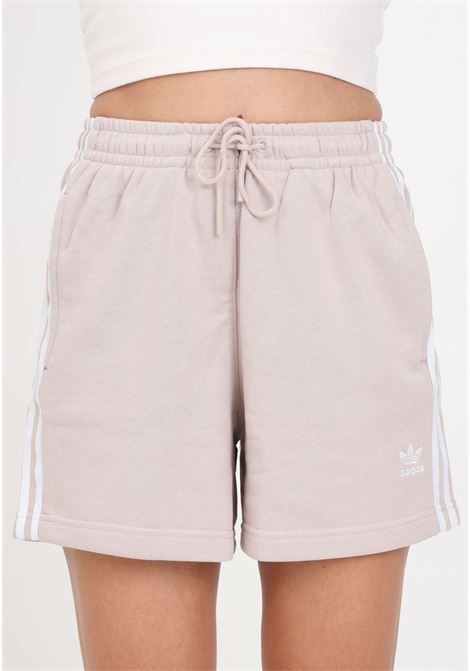 Women's shorts with beige and white side stripes ADIDAS ORIGINALS | Shorts | IP0694.