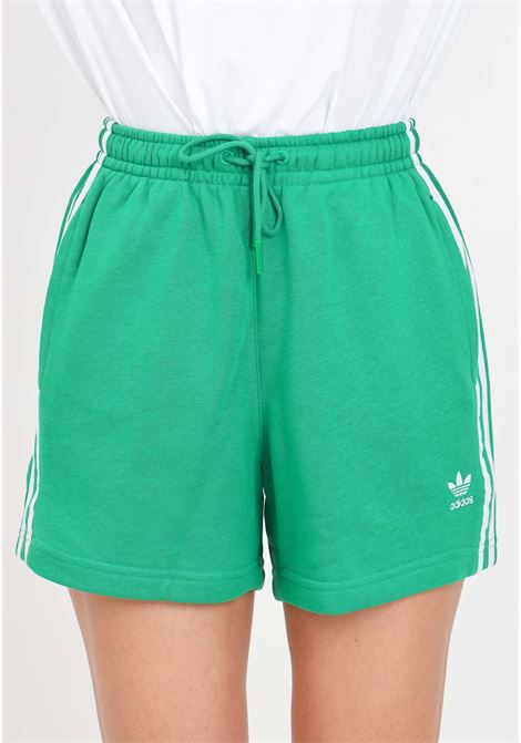 Shorts da donna verdi e bianchi 3-stripes ft ADIDAS ORIGINALS | Shorts | IP0697.