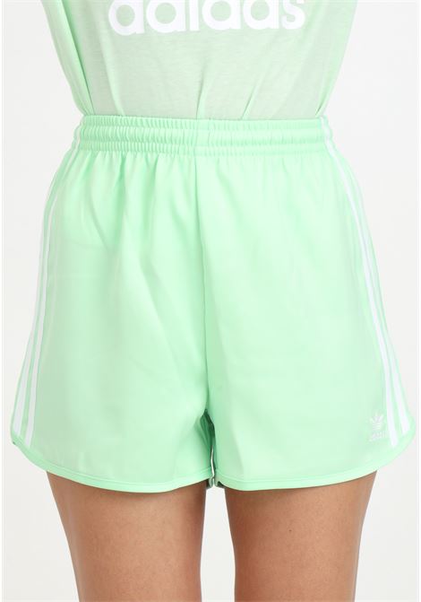 Green and white Satin sprint women's shorts ADIDAS ORIGINALS | Shorts | IP0712.