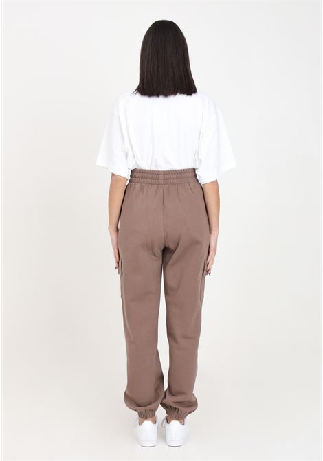 Essentials women's fleece cargo jogger pants in brown ADIDAS ORIGINALS | Pants | IR5909.