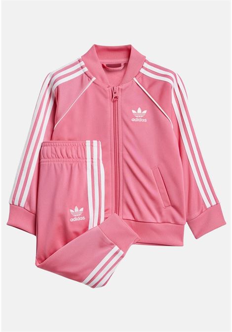 Tuta neonato rosa e bianca Track suit adicolor sst ADIDAS ORIGINALS | Tute | IR6857.