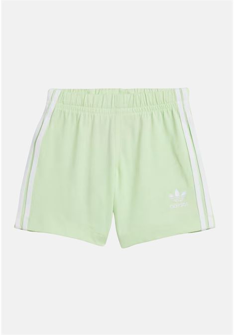 Completino neonato bianco e verde Trefoil shorts tee set ADIDAS ORIGINALS | Completini | IR6871.