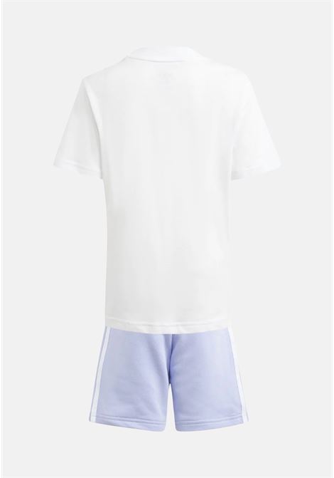 White and lilac baby girl outfit Adicolor short and tee set ADIDAS ORIGINALS |  | IR6933.