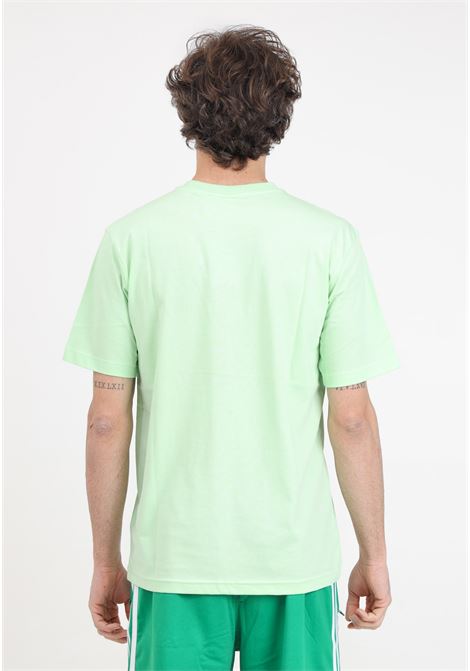T-shirt da uomo verde e bianca Adicolor trefoil ADIDAS ORIGINALS | IR7979.