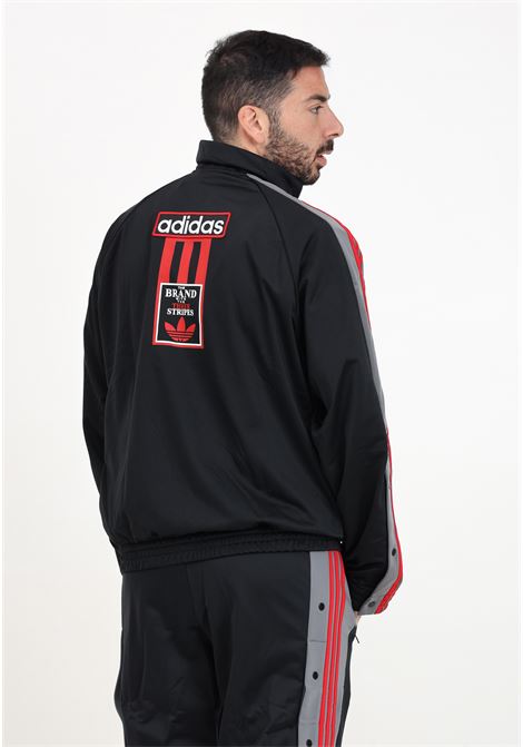 Men's sweatshirt black red and gray Track top adicolor adibreak ADIDAS ORIGINALS | Hoodie | IR7990.