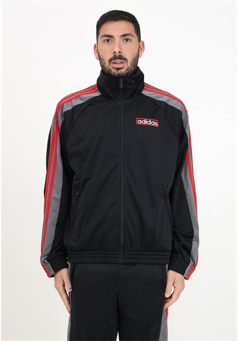 Men's sweatshirt black red and gray Track top adicolor adibreak ADIDAS ORIGINALS | IR7990.