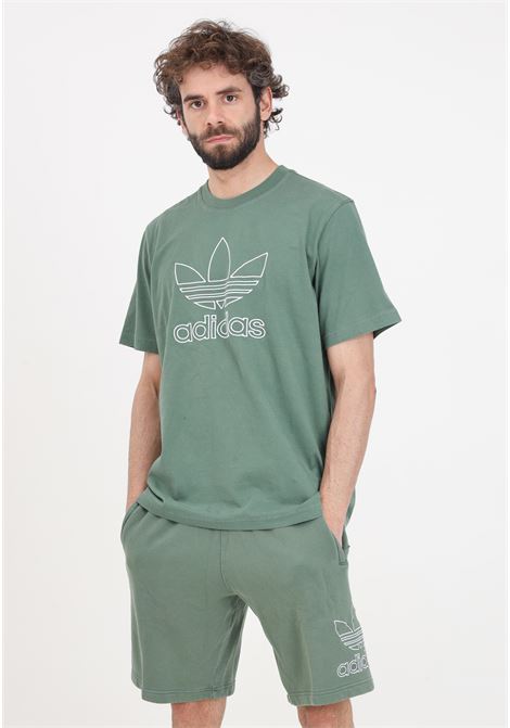 Adicolor outline trefoil green men's shorts ADIDAS ORIGINALS | IR8004.