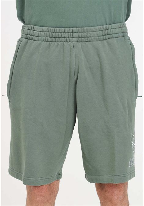 Shorts da uomo verdi Adicolor outline trefoil ADIDAS ORIGINALS | Shorts | IR8004.