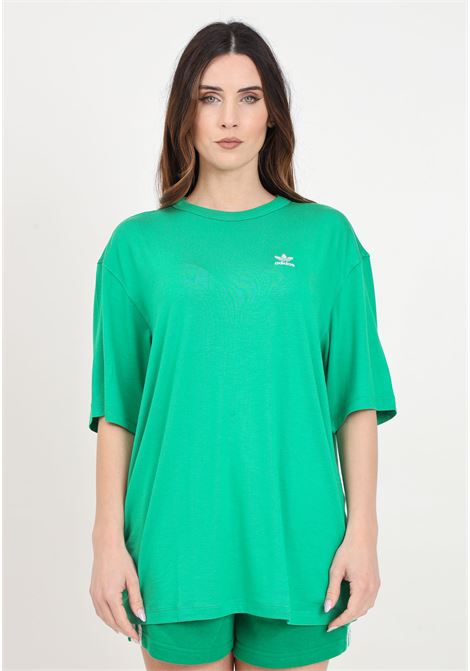 T-shirt da donna verde Trefoil ADIDAS ORIGINALS | IR8063.